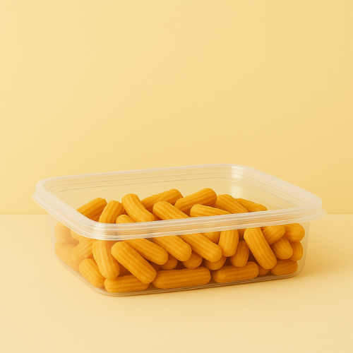 ACRYLIC STORAGE JAR SQUARE  SHAPE 8.5*8.5*6.5  CM (1 PC)