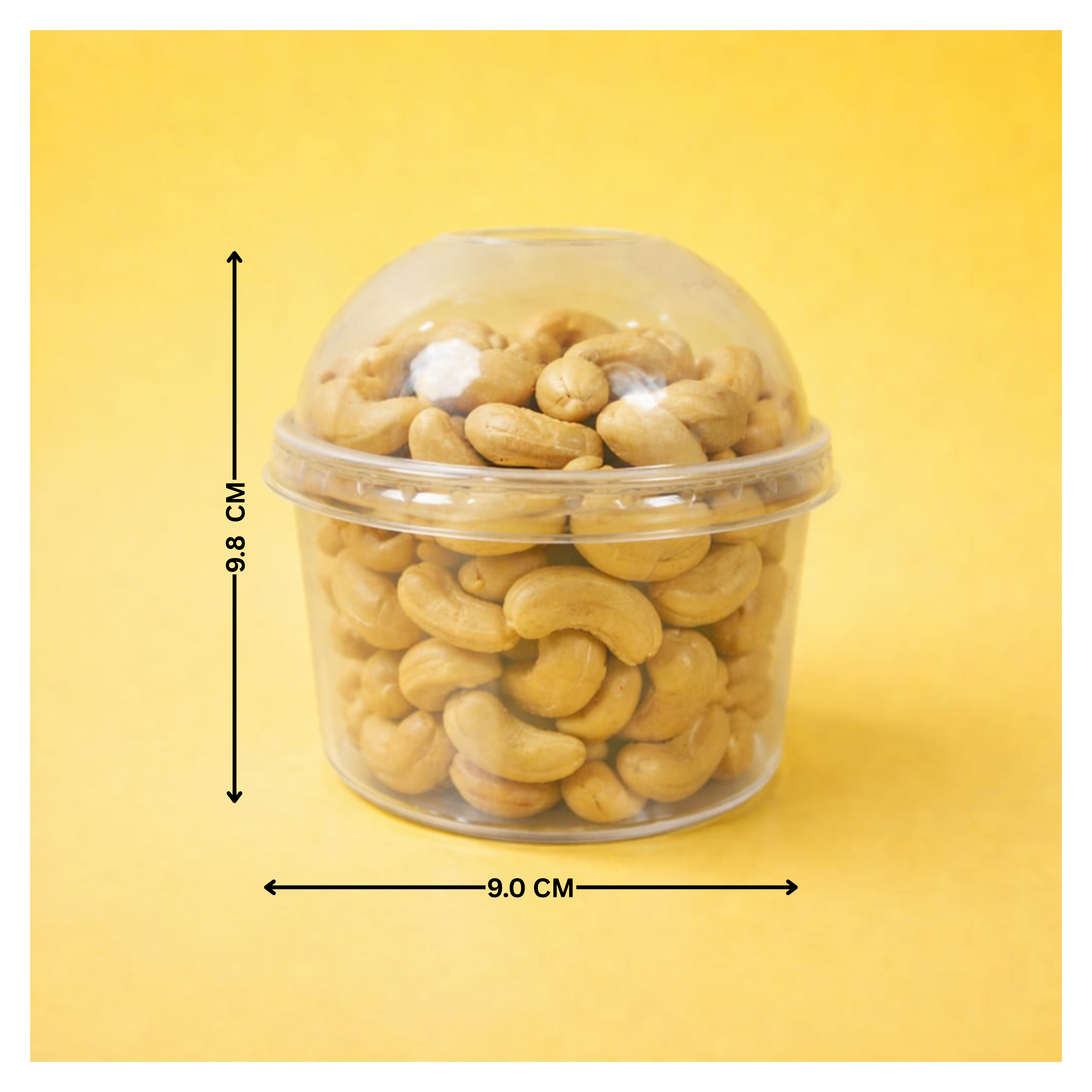 ACRYLIC JAR TUBE PIPE 9.0*9.8 CM 230 GM