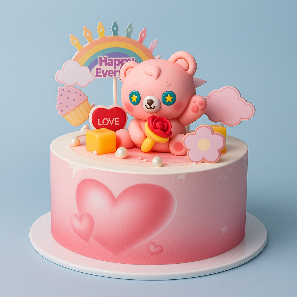 THE VALENTINE  BEAR CAKE(25319)