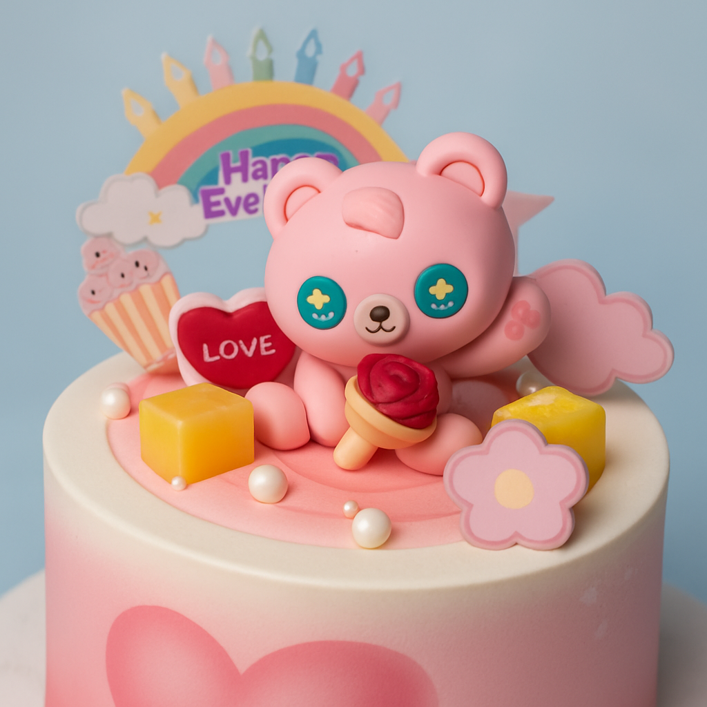 THE VALENTINE  BEAR CAKE(25319)