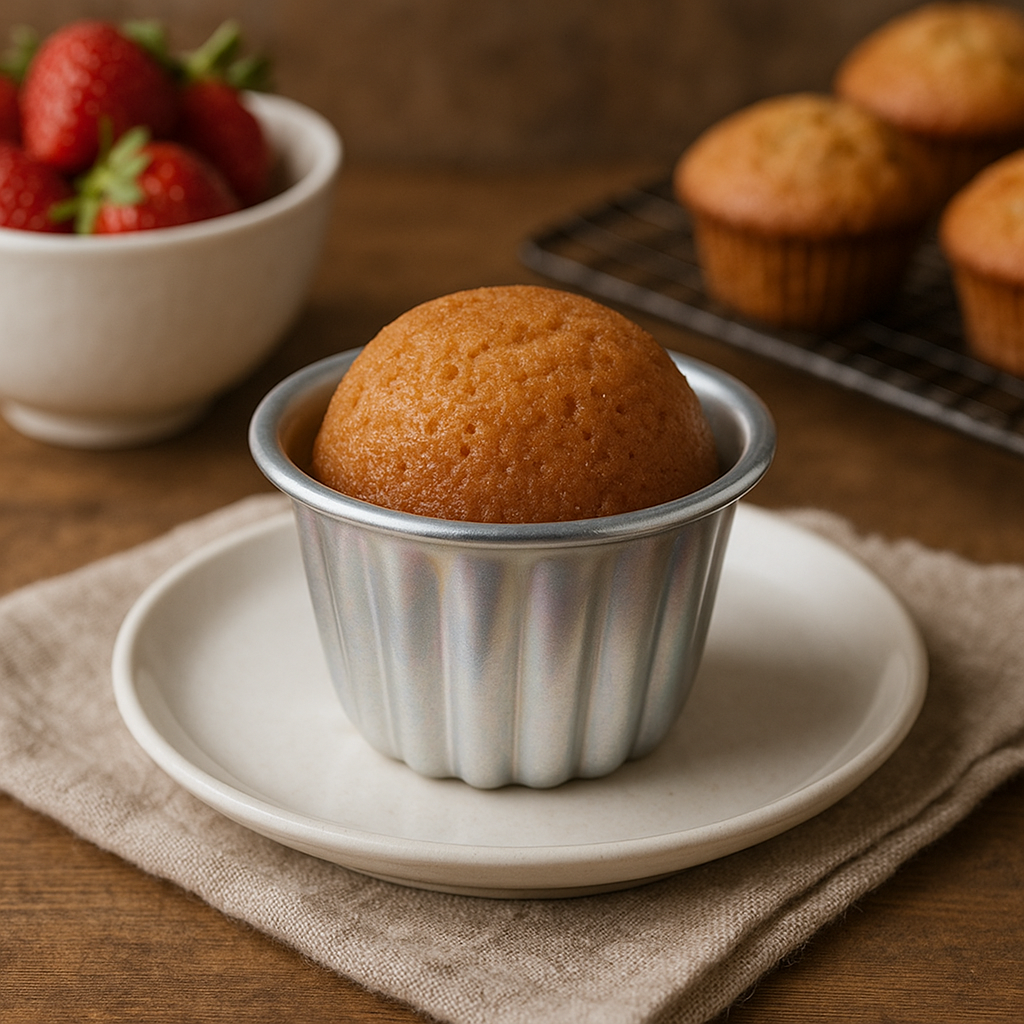 STAINLESS STEEL  JELLY MOULD  UPPER DIA - 5.5  INCH LOWER DIA -3.5 INCH HEIGHT -  2.8 INCH (1 PC)