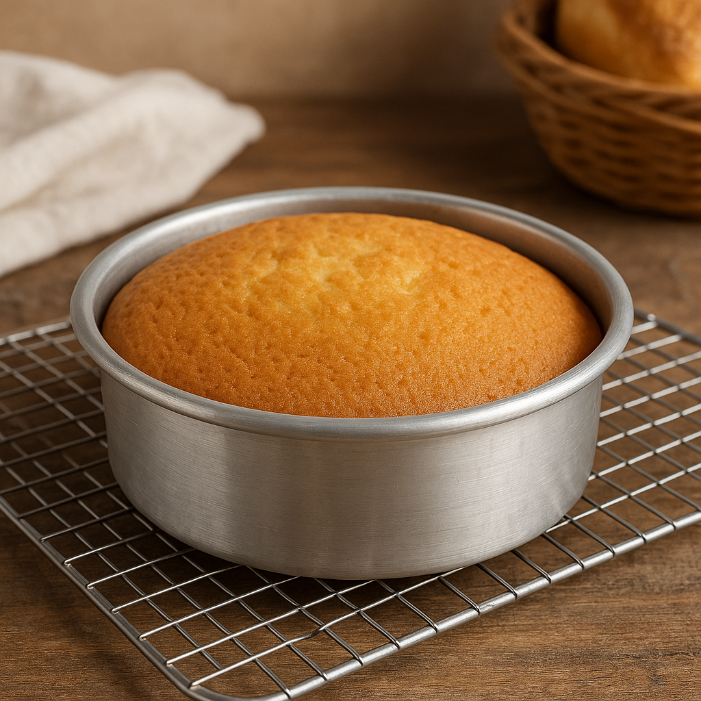 STAINLESS STEEL  CAKE MOULD  ROUND SHAPE 6*2  INCH (1 PC)