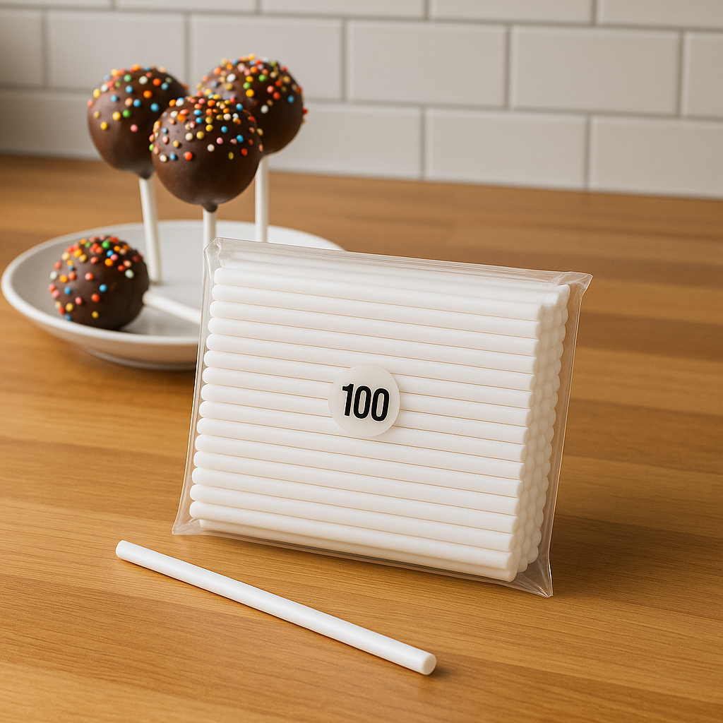 PLASTIC LOLLYPOP  STICK 6 INCH (100  PCS)