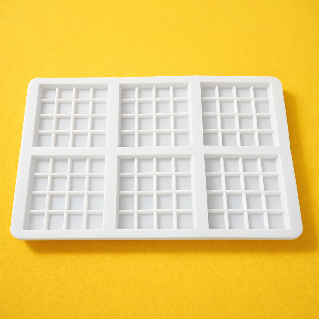 SILICONE  CHOCOLATE  MOULD SQUARE  SHAPE DAIRYMILK  DESIGN 6 CAVITY (1  PC)
