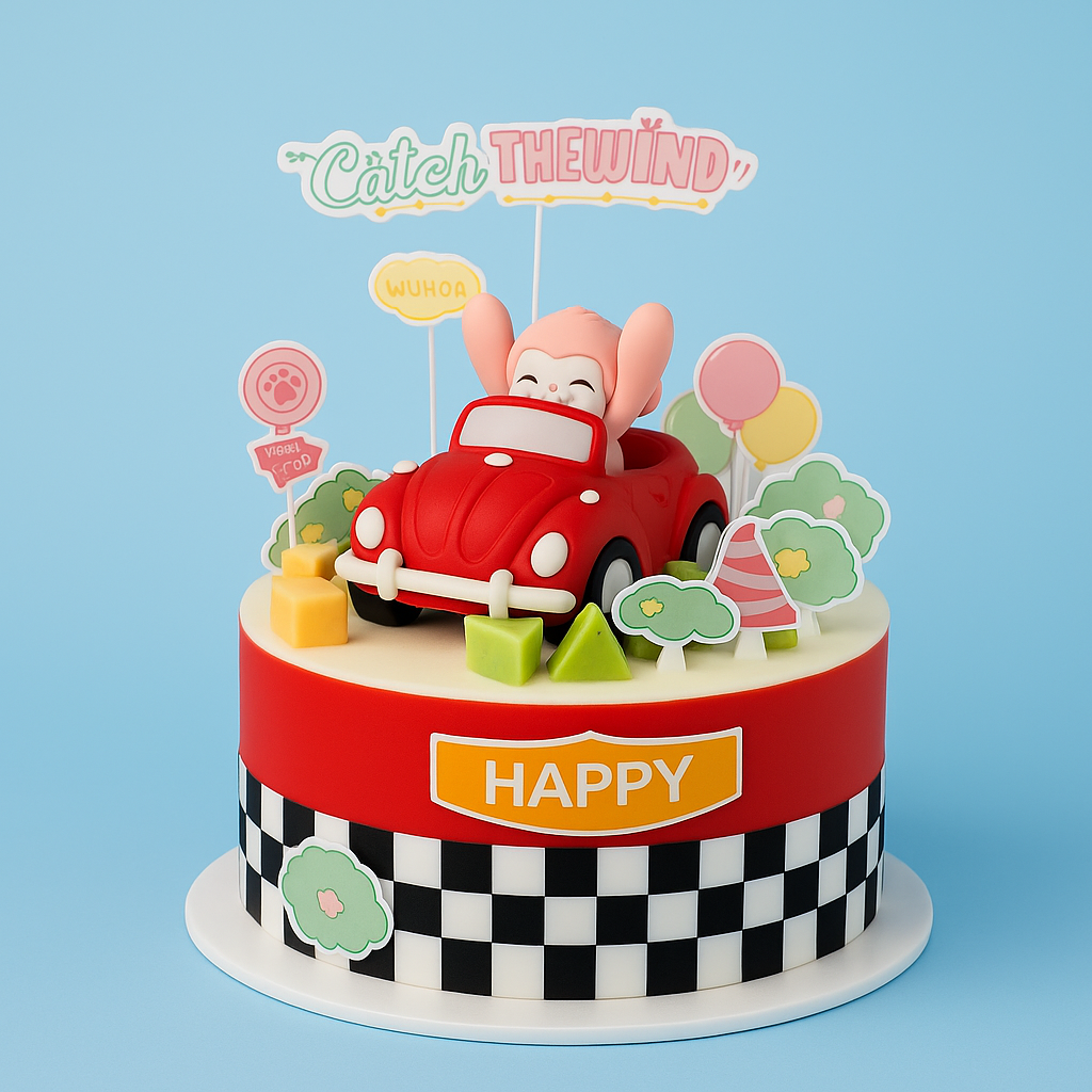 Catch The Wind – Red Car Monkey (25208)