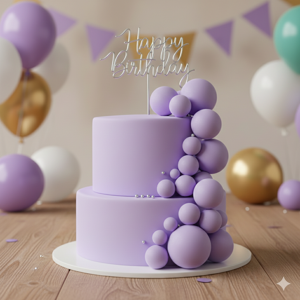 CAKE DECORATION  OR FAUX BALL  PURPLE (PACKET  OF 20 PCS)