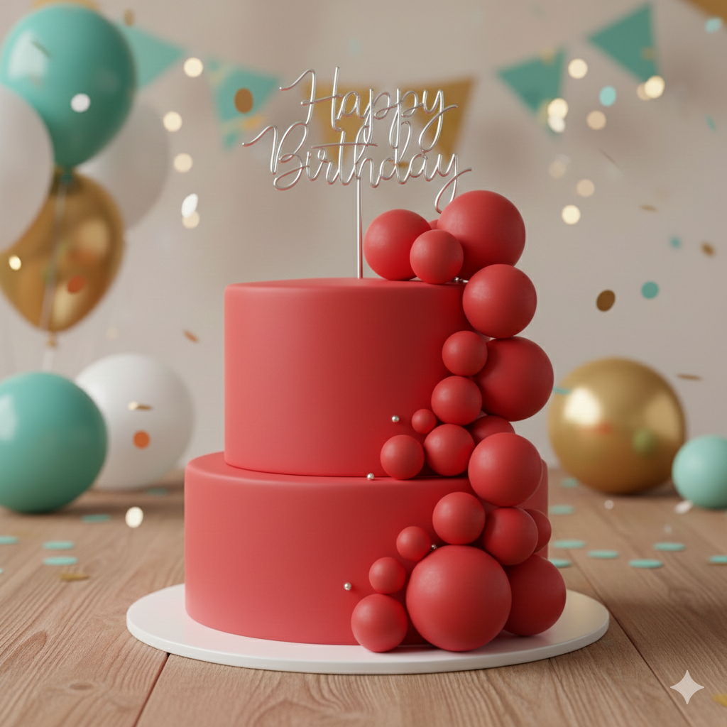 CAKE DECORATION  OR FAUX BALL RED  (PACKET OF 20 PCS)