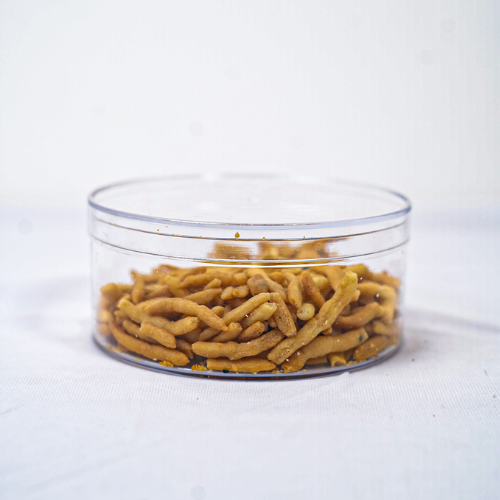 ACRYLIC BOX OVAL SHAPE 11*5 CM  200 GM (1 PC)